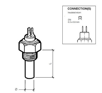 Oil temperature sender 150°C